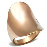 GL207 - IP Rose Gold(Ion Plating) Brass Ring with No Stone - Alamode - Flyclothing LLC