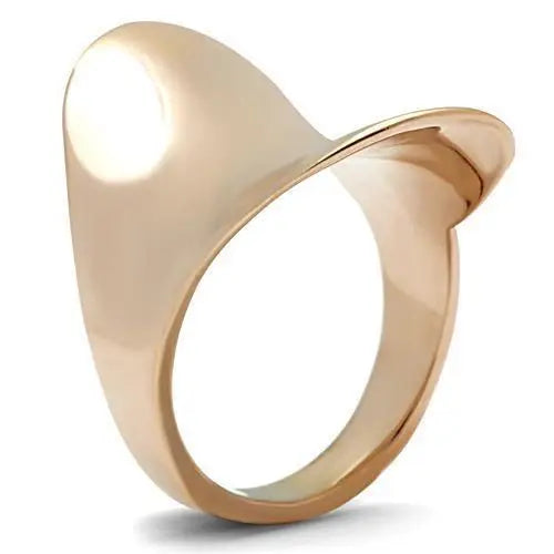GL207 - IP Rose Gold(Ion Plating) Brass Ring with No Stone - Alamode - Flyclothing LLC