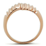 GL212 - IP Rose Gold(Ion Plating) Brass Ring with No Stone - Alamode