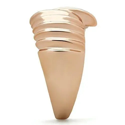 GL212 - IP Rose Gold(Ion Plating) Brass Ring with No Stone - Alamode - Flyclothing LLC