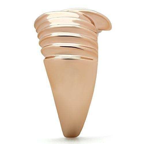 GL212 - IP Rose Gold(Ion Plating) Brass Ring with No Stone - Alamode - Flyclothing LLC