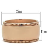 GL213 - IP Rose Gold(Ion Plating) Brass Ring with No Stone