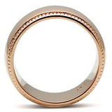 GL213 - IP Rose Gold(Ion Plating) Brass Ring with No Stone - Alamode - Flyclothing LLC