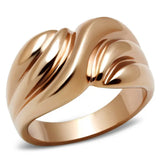 GL214 - IP Rose Gold(Ion Plating) Brass Ring with No Stone - Alamode - Flyclothing LLC