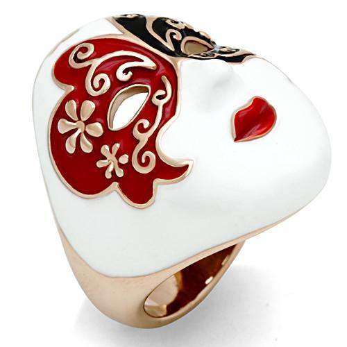 GL246 - IP Rose Gold(Ion Plating) Brass Ring with No Stone - Alamode - Flyclothing LLC