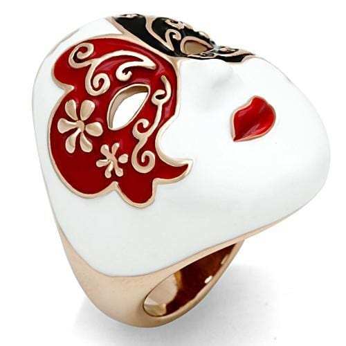 GL246 - IP Rose Gold(Ion Plating) Brass Ring with No Stone - Alamode - Flyclothing LLC