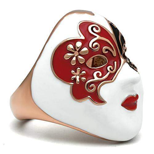 GL246 - IP Rose Gold(Ion Plating) Brass Ring with No Stone - Alamode - Flyclothing LLC