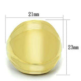 GL286 - IP Gold(Ion Plating) Brass Ring with No Stone - Alamode - Flyclothing LLC