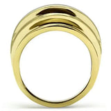 GL286 - IP Gold(Ion Plating) Brass Ring with No Stone - Alamode - Flyclothing LLC