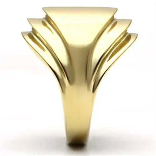GL286 - IP Gold(Ion Plating) Brass Ring with No Stone - Alamode - Flyclothing LLC