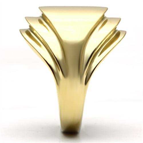 GL286 - IP Gold(Ion Plating) Brass Ring with No Stone - Alamode - Flyclothing LLC