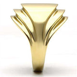 GL286 - IP Gold(Ion Plating) Brass Ring with No Stone - Alamode - Flyclothing LLC