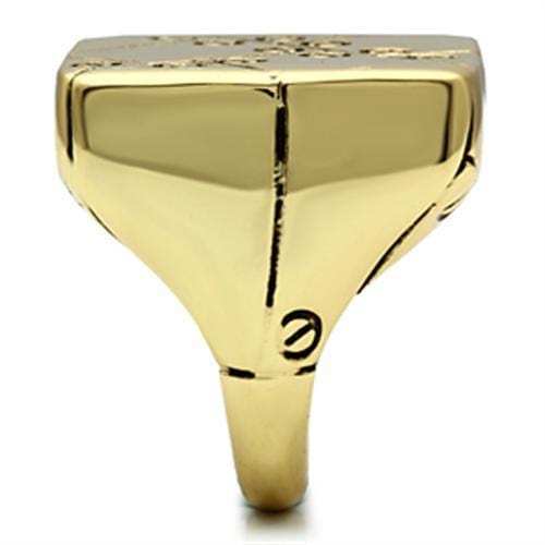 GL287 - IP Gold(Ion Plating) Brass Ring with Epoxy in Jet - Alamode - Flyclothing LLC