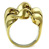 GL288 - IP Gold(Ion Plating) Brass Ring with No Stone - Alamode - Flyclothing LLC