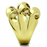 GL288 - IP Gold(Ion Plating) Brass Ring with No Stone - Alamode - Flyclothing LLC