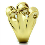 GL288 - IP Gold(Ion Plating) Brass Ring with No Stone - Alamode - Flyclothing LLC