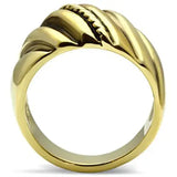 GL289 - IP Gold(Ion Plating) Brass Ring with Epoxy in Jet - Alamode - Flyclothing LLC