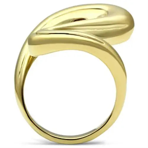 GL290 - IP Gold(Ion Plating) Brass Ring with No Stone - Alamode - Flyclothing LLC