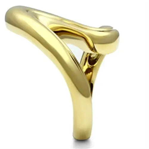 GL290 - IP Gold(Ion Plating) Brass Ring with No Stone - Alamode - Flyclothing LLC