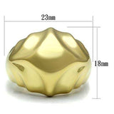GL327 - IP Gold(Ion Plating) Brass Ring with No Stone - Alamode - Flyclothing LLC