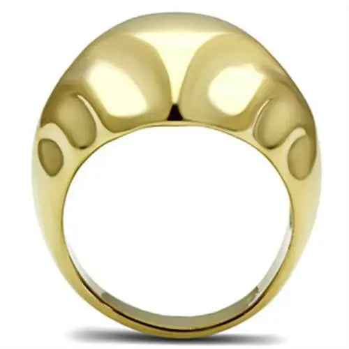 GL327 - IP Gold(Ion Plating) Brass Ring with No Stone - Alamode - Flyclothing LLC