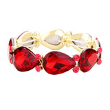 Glass Crystal Teardrop Accented Stretch Bracelet - Madeline Love - Flyclothing LLC