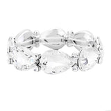 Glass Crystal Teardrop Accented Stretch Bracelet - Madeline Love - Flyclothing LLC