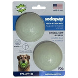 Glow in the Dark Glitter Ball 2-Pack Dog Toy | Soft PUP-X Rubber Floating Fetch Ball with Treat Dispenser | USA Made - SodaPup/True Dogs, LLC - Flyclothing LLC
