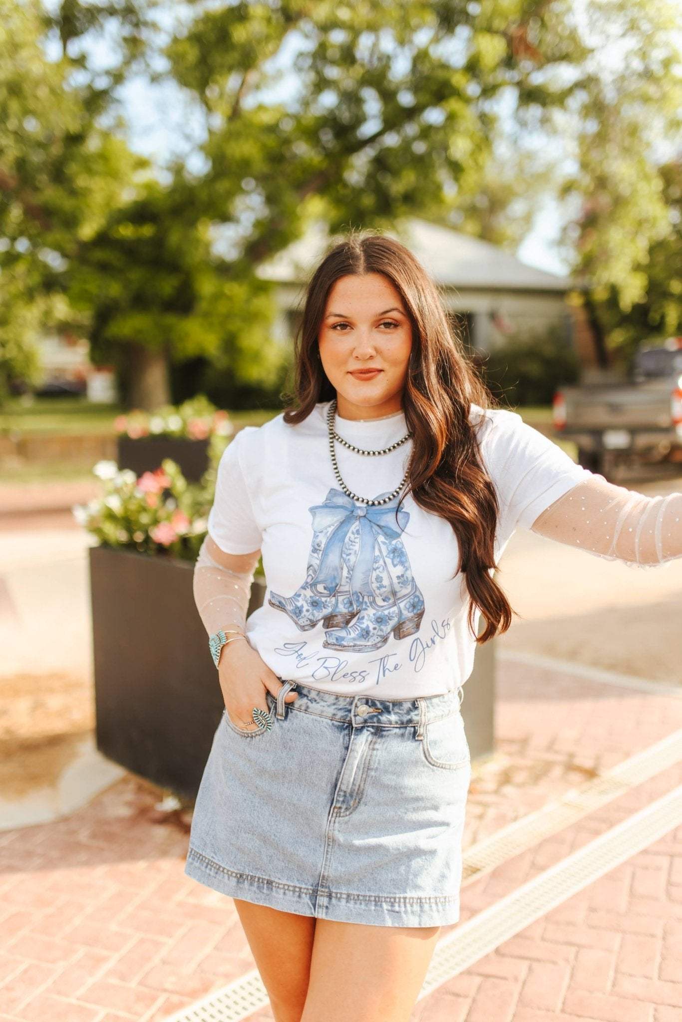 God Bless The Girls Graphic Tee - Wild Junkie - Flyclothing LLC
