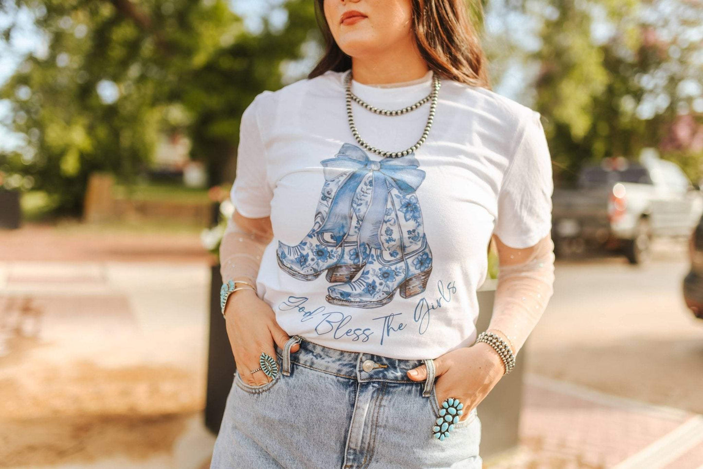 God Bless The Girls Graphic Tee - Wild Junkie - Flyclothing LLC