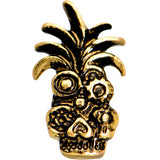1/4 Gold PVD Steampunk Tiki Skull Headdress Cartilage Tragus Earring - BodyCandy - Flyclothing LLC