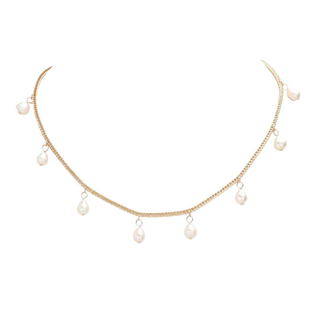 Pearl Station Necklace - Madeline Love - Flyclothing LLC