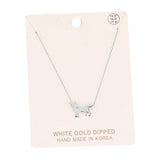 Gold Dipped Dachshund Heart Charm Dog Detailed Necklace - Madeline Love - Flyclothing LLC