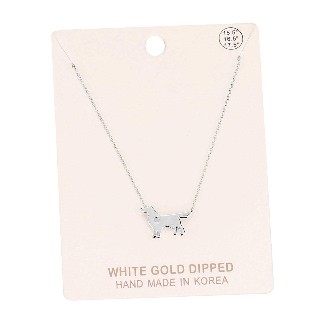Gold Dipped Dachshund Heart Charm Dog Detailed Necklace - Madeline Love - Flyclothing LLC