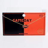 Gold Dipped Gameday Enamel Football Pendant Necklace - Madeline Love - Flyclothing LLC