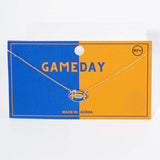 Gold Dipped Gameday Enamel Football Pendant Necklace - Madeline Love - Flyclothing LLC