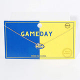 Gold Dipped Gameday Enamel Football Pendant Necklace - Madeline Love - Flyclothing LLC