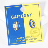 Gold Dipped GAMEDAY Football Stud Earrings - Madeline Love - Flyclothing LLC