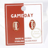 Gold Dipped GAMEDAY Football Stud Earrings - Madeline Love - Flyclothing LLC