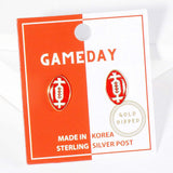 Gold Dipped GAMEDAY Football Stud Earrings - Madeline Love - Flyclothing LLC