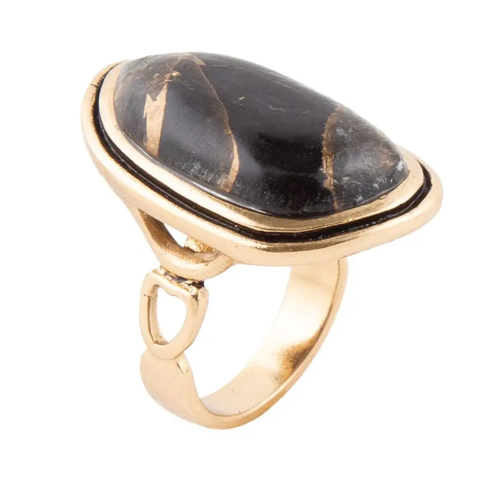 Gold Infused Black Matrix Ring - Barse Jewelry - Flyclothing LLC