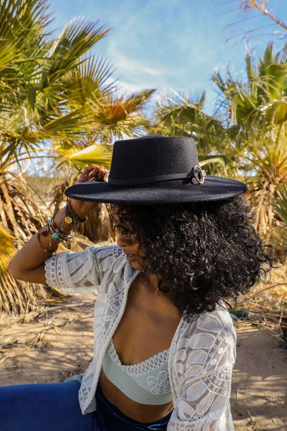 Gold Ring Buckle Bolero Hat - Boho Clothing and Accessories - Flyclothing LLC