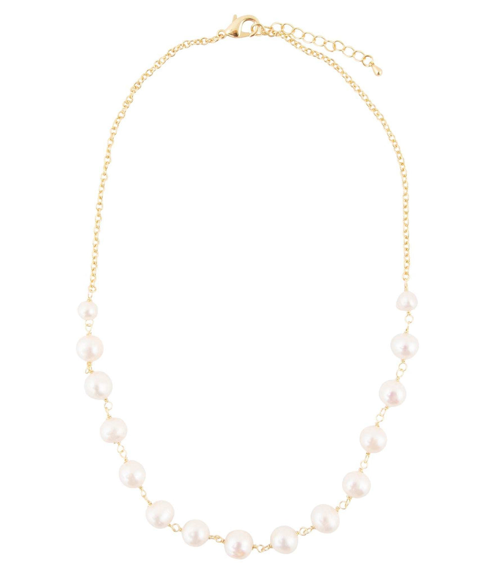Golden Chain and White Pearl Necklaces - Barse Jewelry - Flyclothing LLC