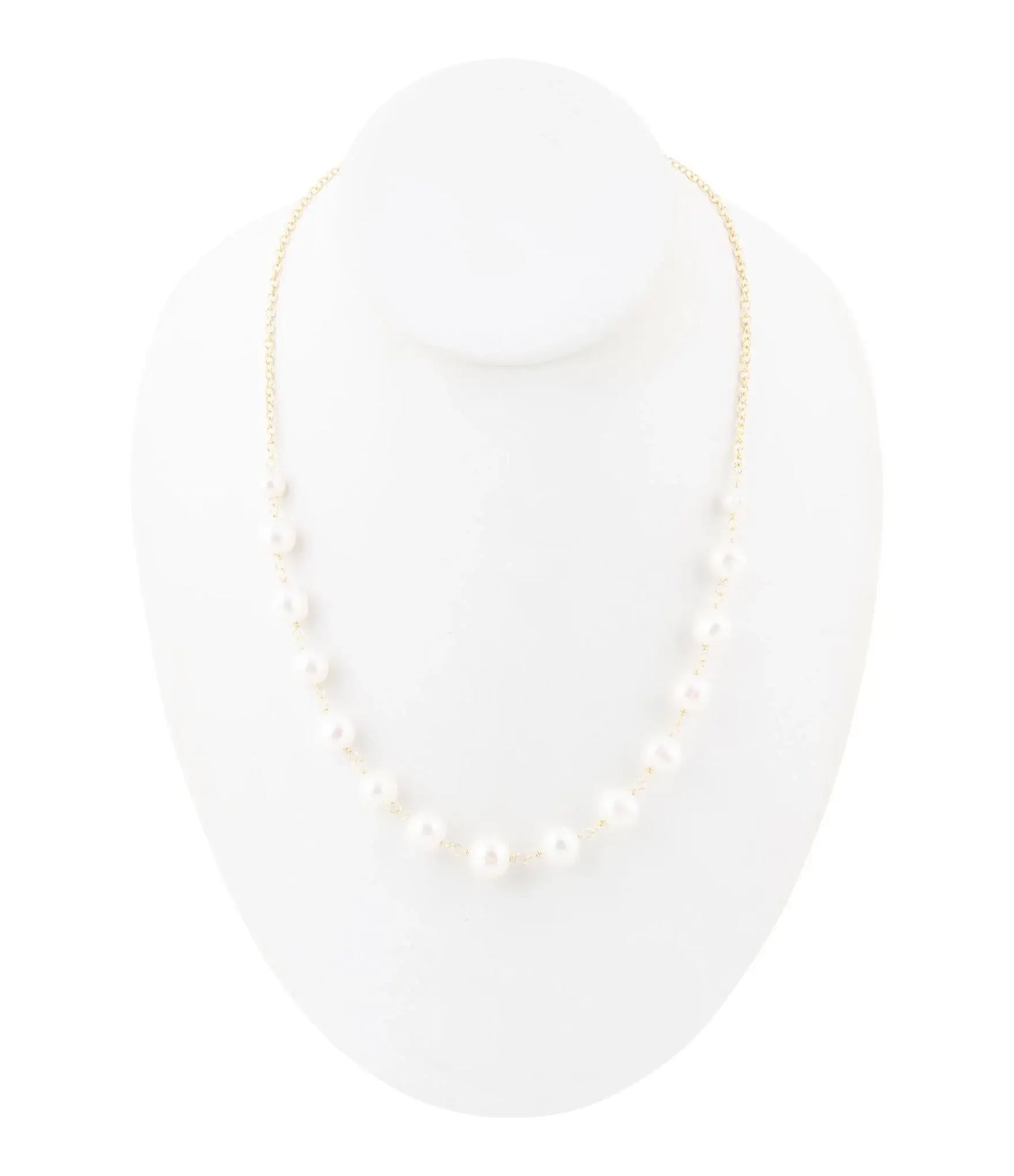 Golden Chain and White Pearl Necklaces - Barse Jewelry - Flyclothing LLC