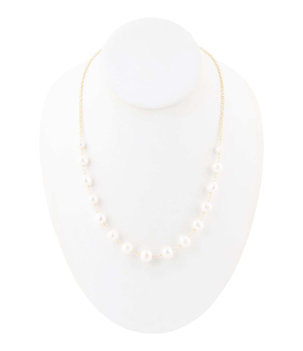 Golden Chain and White Pearl Necklaces - Barse Jewelry - Flyclothing LLC