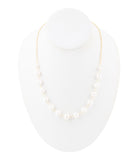Golden Chain and White Pearl Necklaces