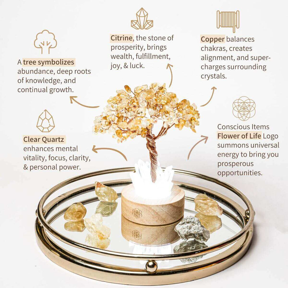 Golden Lamp of Wealth - Citrine Tree - Conscious Items - Flyclothing LLC