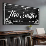 Family Gothic Skull Sign - Customized Modern Gothic Decor For Living Room - Tailored Canvases - Flyclothing LLC