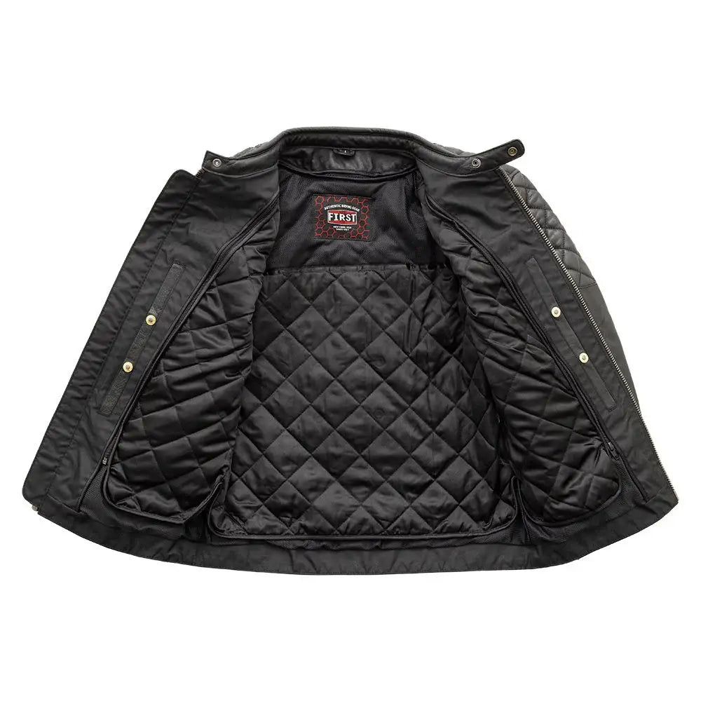 Grand Prix - Men's Leather Motorcycle Jacket - First Manufacturing Company - Flyclothing LLC