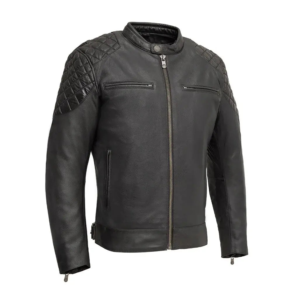 Grand Prix - Men's Leather Motorcycle Jacket - First Manufacturing Company - Flyclothing LLC